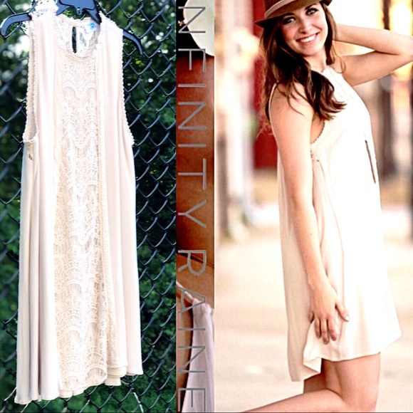 Infinity Raine Dresses & Skirts - NWOT Boho Chic Infinity Raine Crochet Dress